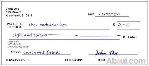 How to Write a British Cheque